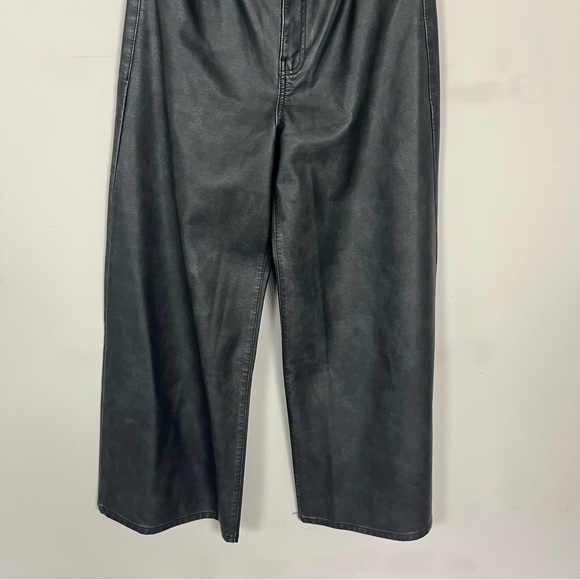 FREE PEOPLE WE THE FREE MISHA VEGAN FAUX LEATHER PANTS SIZE 30 IN BLACK - Picture 8 of 14